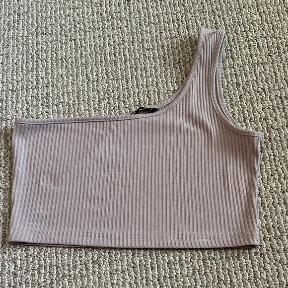 SHEIN Tops - SHEIN One-Shoulder Ribbed Tank Top in Light Purple